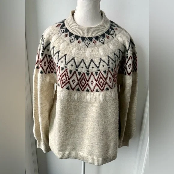 UpWest Fair Isles Crewneck Sweater, cream - Picture 2 of 6